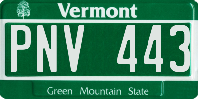 VT license plate PNV443