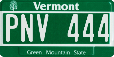 VT license plate PNV444