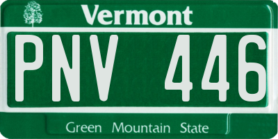 VT license plate PNV446