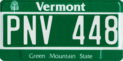VT license plate PNV448
