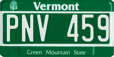 VT license plate PNV459