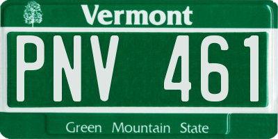 VT license plate PNV461