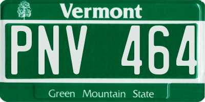 VT license plate PNV464
