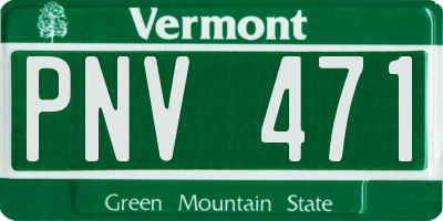 VT license plate PNV471