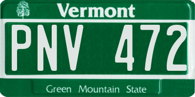 VT license plate PNV472