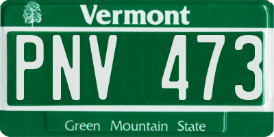 VT license plate PNV473