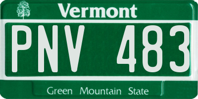 VT license plate PNV483