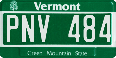 VT license plate PNV484