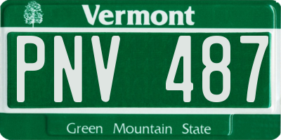 VT license plate PNV487