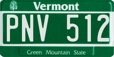 VT license plate PNV512