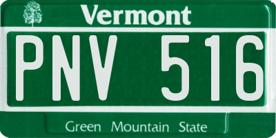 VT license plate PNV516