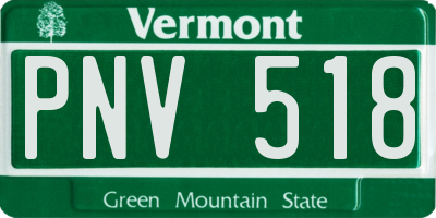 VT license plate PNV518