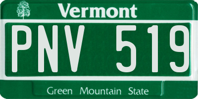 VT license plate PNV519