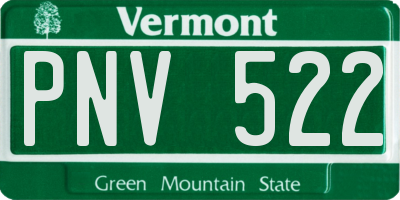 VT license plate PNV522