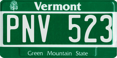 VT license plate PNV523