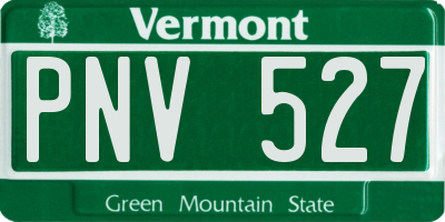VT license plate PNV527