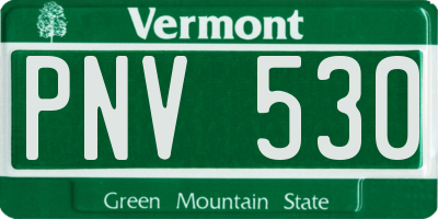 VT license plate PNV530