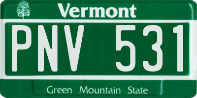 VT license plate PNV531