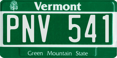 VT license plate PNV541