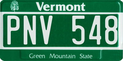 VT license plate PNV548