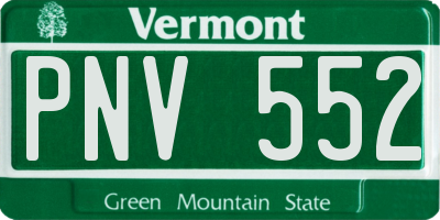 VT license plate PNV552