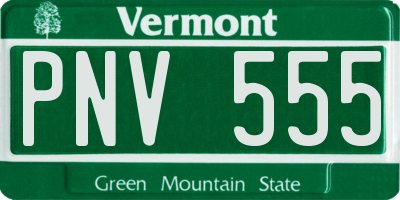 VT license plate PNV555