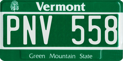 VT license plate PNV558
