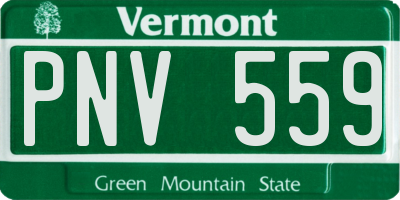 VT license plate PNV559