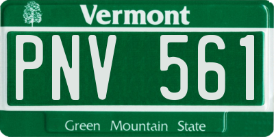 VT license plate PNV561