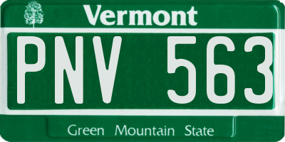 VT license plate PNV563