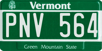 VT license plate PNV564