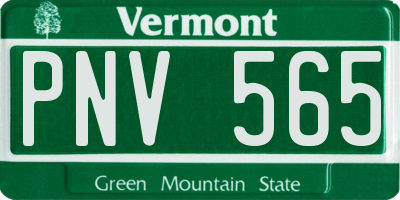 VT license plate PNV565