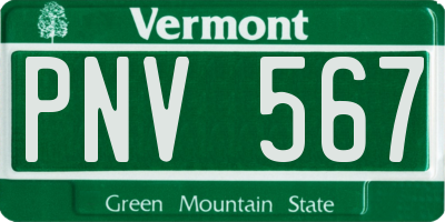 VT license plate PNV567