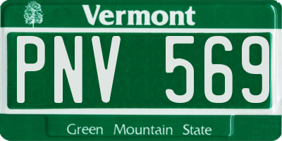 VT license plate PNV569