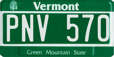 VT license plate PNV570