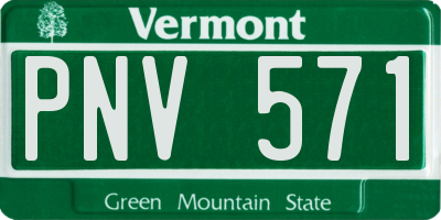 VT license plate PNV571