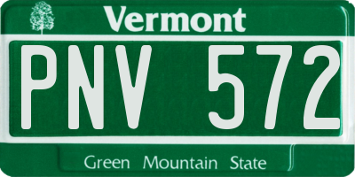 VT license plate PNV572