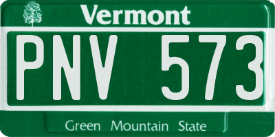 VT license plate PNV573