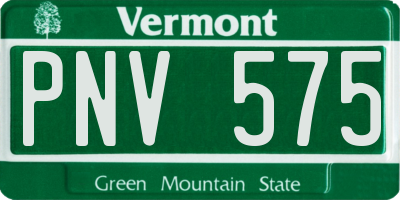 VT license plate PNV575