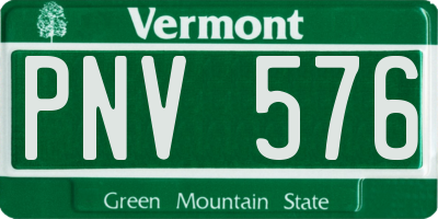 VT license plate PNV576