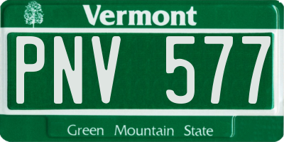 VT license plate PNV577