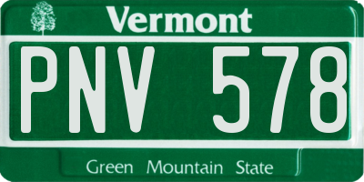 VT license plate PNV578