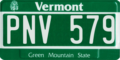 VT license plate PNV579