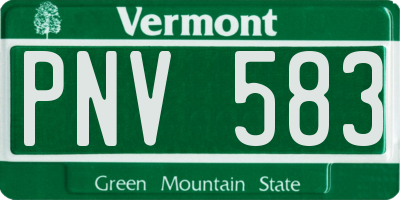 VT license plate PNV583