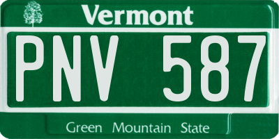 VT license plate PNV587