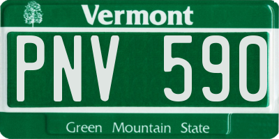 VT license plate PNV590