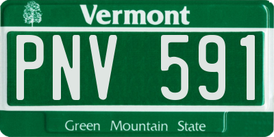 VT license plate PNV591