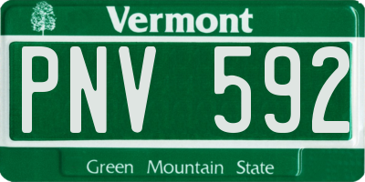 VT license plate PNV592