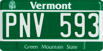 VT license plate PNV593
