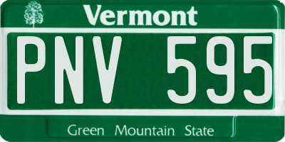 VT license plate PNV595